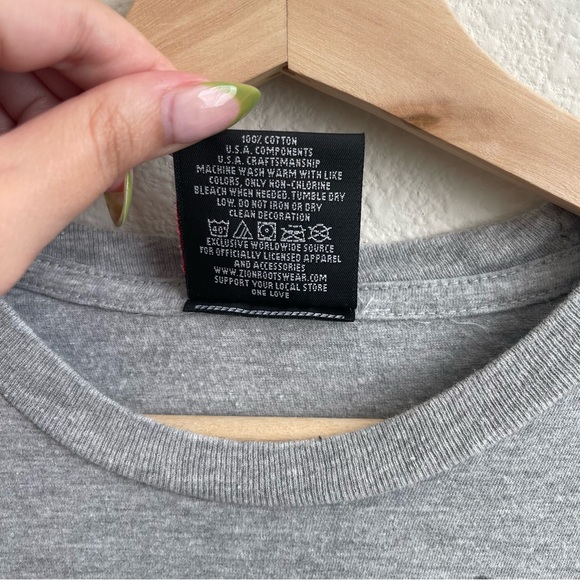 ZION ROOTSWEAR Light Grey John Lennon Imagine Peace NYC Short Sleeve Graphic Tee - Picture 8 of 9